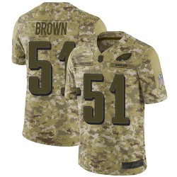 Limited Youth Zach Brown Camo Jersey - #51 Football Philadelphia Eagles 2018 Salute to Service