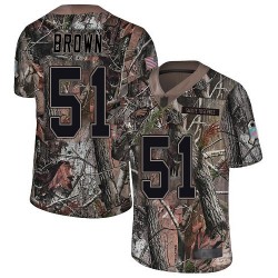 Limited Youth Zach Brown Camo Jersey - #51 Football Philadelphia Eagles Rush Realtree