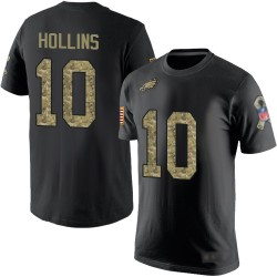 Football Philadelphia Eagles #10 Mack Hollins Black Camo Salute to Service T-Shirt