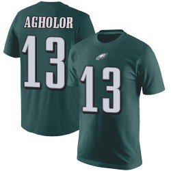 Football Philadelphia Eagles #13 Nelson Agholor Green Rush Pride Name & Number T-Shirt