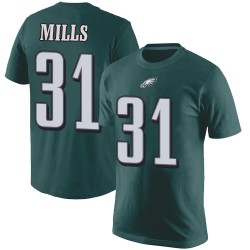 Football Philadelphia Eagles #31 Jalen Mills Green Rush Pride Name & Number T-Shirt