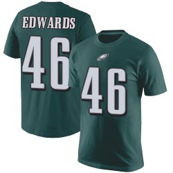 Football Philadelphia Eagles #46 Herman Edwards Green Rush Pride Name & Number T-Shirt