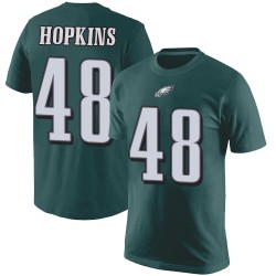 Football Philadelphia Eagles #48 Wes Hopkins Green Rush Pride Name & Number T-Shirt