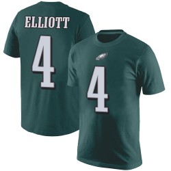 Football Philadelphia Eagles #4 Jake Elliott Green Rush Pride Name & Number T-Shirt