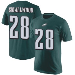 Football Philadelphia Eagles #28 Wendell Smallwood Green Rush Pride Name & Number T-Shirt