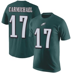 Football Philadelphia Eagles #17 Harold Carmichael Green Rush Pride Name & Number T-Shirt