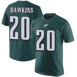 Football Philadelphia Eagles #20 Brian Dawkins Green Rush Pride Name & Number T-Shirt