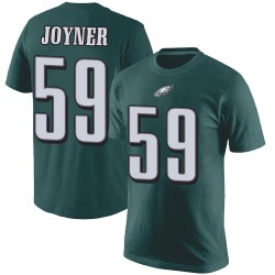 Football Philadelphia Eagles #59 Seth Joyner Green Rush Pride Name & Number T-Shirt