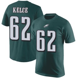 Football Philadelphia Eagles #62 Jason Kelce Green Rush Pride Name & Number T-Shirt