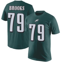 Football Philadelphia Eagles #79 Brandon Brooks Green Rush Pride Name & Number T-Shirt