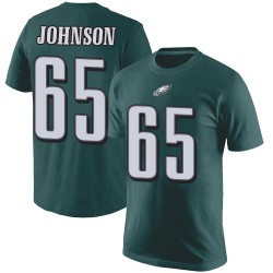 Football Philadelphia Eagles #65 Lane Johnson Green Rush Pride Name & Number T-Shirt