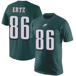 Football Philadelphia Eagles #86 Zach Ertz Green Rush Pride Name & Number T-Shirt