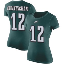 Football Women's Philadelphia Eagles #12 Randall Cunningham Green Rush Pride Name & Number T-Shirt