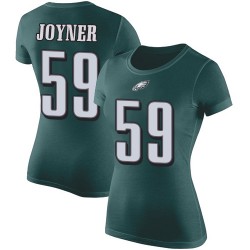Football Women's Philadelphia Eagles #59 Seth Joyner Green Rush Pride Name & Number T-Shirt