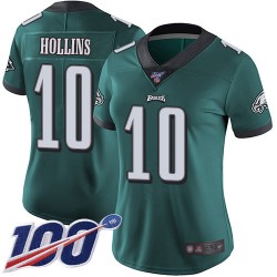 Limited Women's Mack Hollins Midnight Green Home Jersey - #10 Football Philadelphia Eagles 100th Season Vapor Untouchable