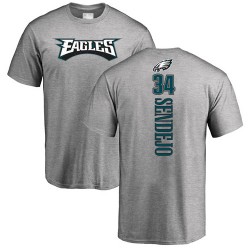 Andrew Sendejo Ash Backer - #34 Football Philadelphia Eagles T-Shirt