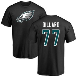 Andre Dillard Black Name & Number Logo - #77 Football Philadelphia Eagles T-Shirt
