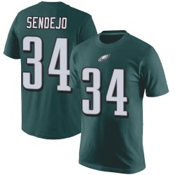 Andrew Sendejo Green Rush Pride Name & Number - #34 Football Philadelphia Eagles T-Shirt