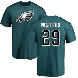 Avonte Maddox Green Name & Number Logo - #29 Football Philadelphia Eagles T-Shirt