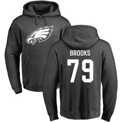 Brandon Brooks Ash One Color - #79 Football Philadelphia Eagles Pullover Hoodie
