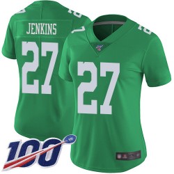 Limited Women's Malcolm Jenkins Green Jersey - #27 Football Philadelphia Eagles 100th Season Rush Vapor Untouchable