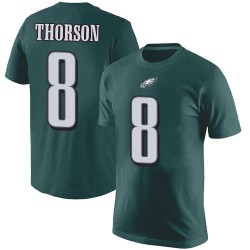 Clayton Thorson Green Rush Pride Name & Number - #8 Football Philadelphia Eagles T-Shirt