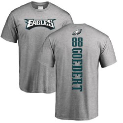 Dallas Goedert Ash Backer - #88 Football Philadelphia Eagles T-Shirt