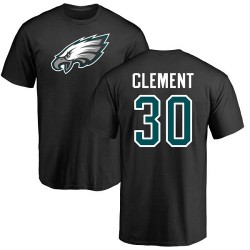 Corey Clement Black Name & Number Logo - #30 Football Philadelphia Eagles T-Shirt