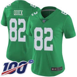 Limited Women's Mike Quick Green Jersey - #82 Football Philadelphia Eagles 100th Season Rush Vapor Untouchable