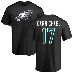 Harold Carmichael Black Name & Number Logo - #17 Football Philadelphia Eagles T-Shirt