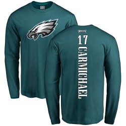 Harold Carmichael Green Backer - #17 Football Philadelphia Eagles Long Sleeve T-Shirt