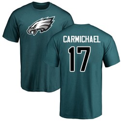 Harold Carmichael Green Name & Number Logo - #17 Football Philadelphia Eagles T-Shirt