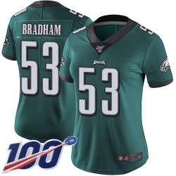 Limited Women's Nigel Bradham Midnight Green Home Jersey - #53 Football Philadelphia Eagles 100th Season Vapor Untouchable