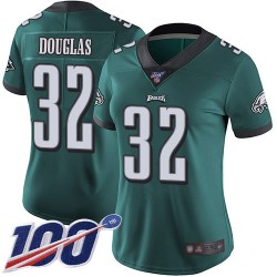 Limited Women's Rasul Douglas Midnight Green Home Jersey - #32 Football Philadelphia Eagles 100th Season Vapor Untouchable