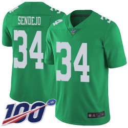 Limited Youth Andrew Sendejo Green Jersey - #34 Football Philadelphia Eagles 100th Season Rush Vapor Untouchable