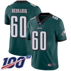Limited Youth Chuck Bednarik Midnight Green Home Jersey - #60 Football Philadelphia Eagles 100th Season Vapor Untouchable