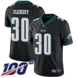 Limited Youth Corey Clement Black Alternate Jersey - #30 Football Philadelphia Eagles 100th Season Vapor Untouchable