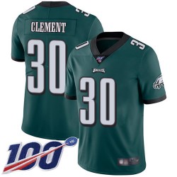 Limited Youth Corey Clement Midnight Green Home Jersey - #30 Football Philadelphia Eagles 100th Season Vapor Untouchable