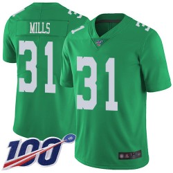 Limited Youth Jalen Mills Green Jersey - #31 Football Philadelphia Eagles 100th Season Rush Vapor Untouchable