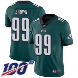 Limited Youth Jerome Brown Midnight Green Home Jersey - #99 Football Philadelphia Eagles 100th Season Vapor Untouchable