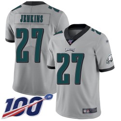 Limited Youth Malcolm Jenkins Silver Jersey - #27 Football Philadelphia Eagles 100th Season Inverted Legend