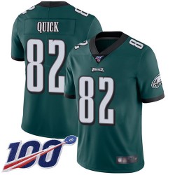 Limited Youth Mike Quick Midnight Green Home Jersey - #82 Football Philadelphia Eagles 100th Season Vapor Untouchable