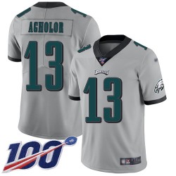 Limited Youth Nelson Agholor Silver Jersey - #13 Football Philadelphia Eagles 100th Season Inverted Legend