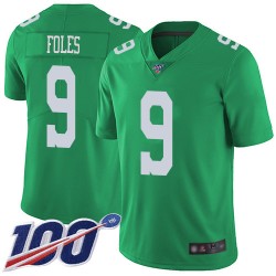 Limited Youth Nick Foles Green Jersey - #9 Football Philadelphia Eagles 100th Season Rush Vapor Untouchable