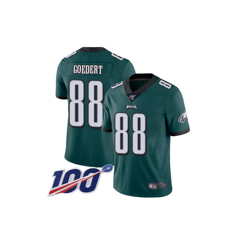Limited Men's Dallas Goedert Midnight Green Home Jersey - #88 Football Philadelphia  Eagles 100th Season Vapor Untouchable Size 40/M
