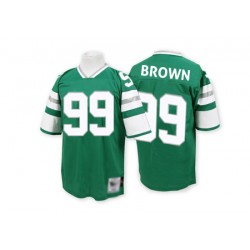 Authentic Men's Jerome Brown Midnight Green Home Jersey - #99 Football Philadelphia Eagles Throwback
