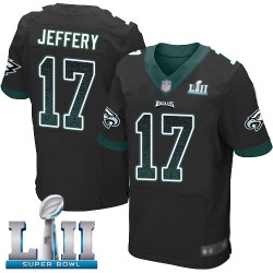 Elite Men's Alshon Jeffery Black Alternate Jersey - #17 Football Philadelphia Eagles Super Bowl LII Drift Fashion