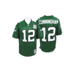 Authentic Men's Randall Cunningham Midnight Green Home Jersey - #12 Football Philadelphia Eagles Throwback