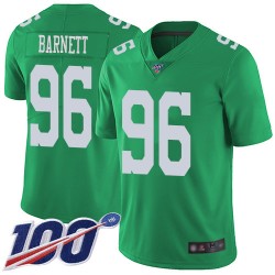 Limited Men's Derek Barnett Green Jersey - #96 Football Philadelphia Eagles 100th Season Rush Vapor Untouchable
