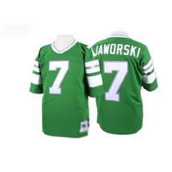 Authentic Men's Ron Jaworski Midnight Green Home Jersey - #7 Football Philadelphia Eagles Throwback